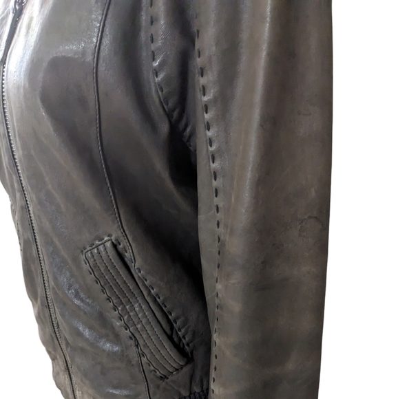 Mackage exclusively for Aritzia brown leather jacket size med in great condition - Picture 2 of 12